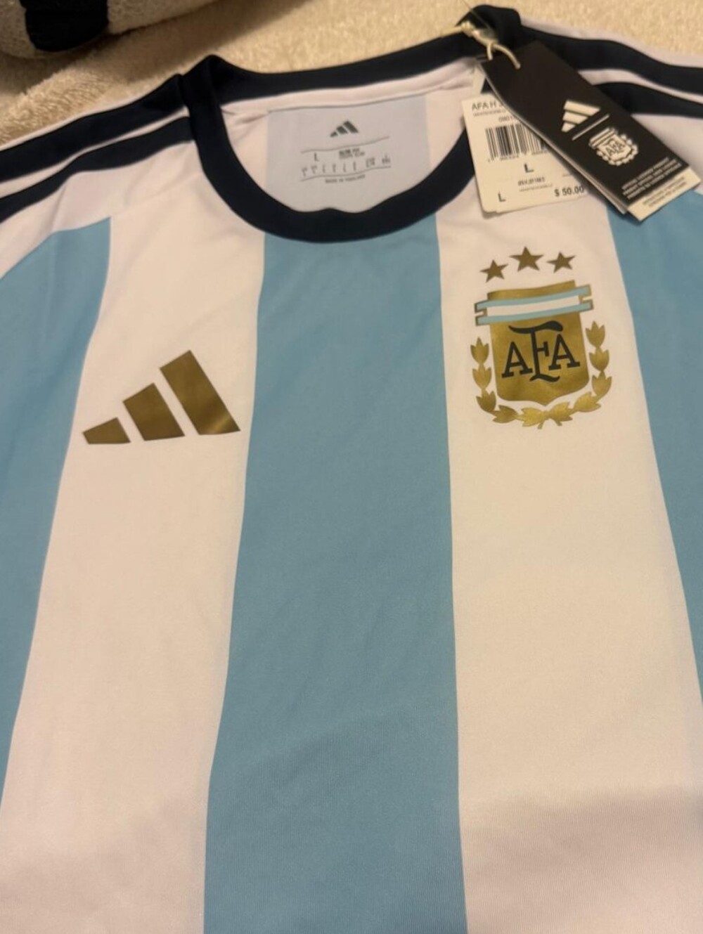Adidas Argentina 2026 Home Fan Soccer Jersey - Sky Blue & White